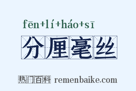 分厘毫丝是什么意思的图片